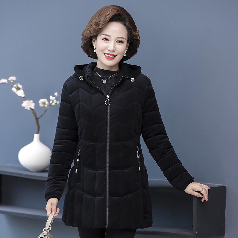 迪鲁奥(DILUAO)棉服妈妈秋冬装外套中长款中老年女冬装洋气高清大图