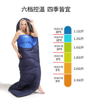 探险者TANXIANZHE 睡袋室内春夏秋冬学生双人睡袋成人户外便携旅行睡袋四季加厚室内野营双人拼色棉睡袋午休羽绒棉