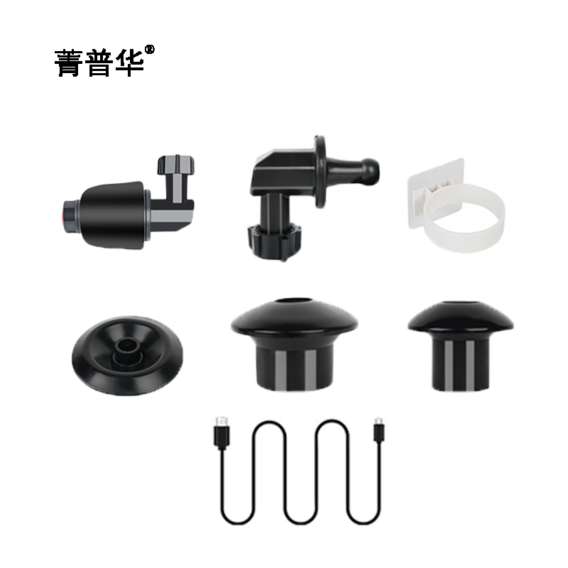 菁普华电动马桶疏通器一炮通下水道厨房地漏厕所堵塞专用灰色套高清大图