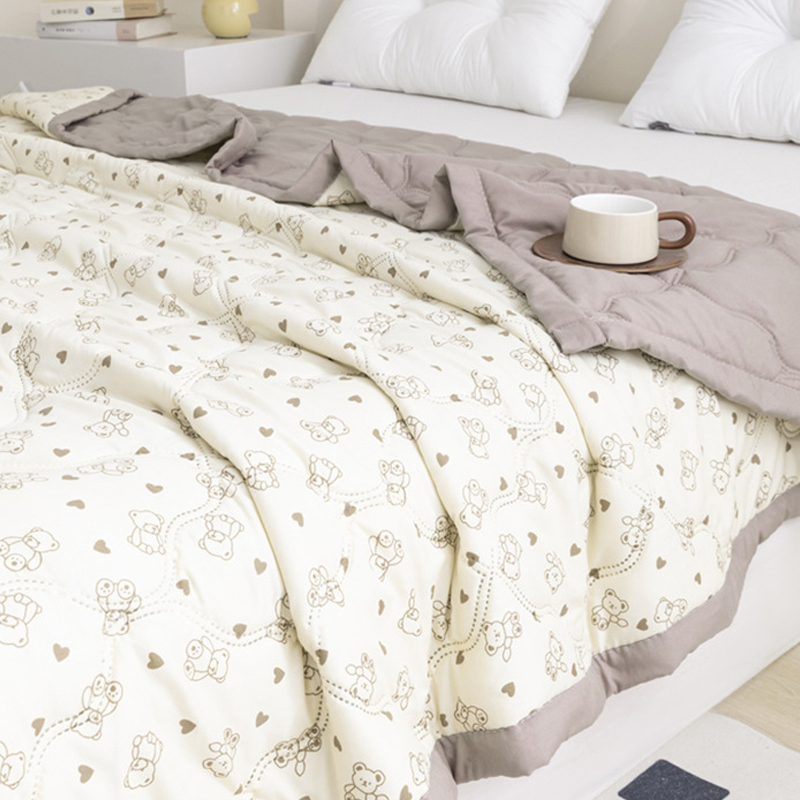 万山宏业 水洗棉夏凉被空调被子 PZ-019 条高清大图