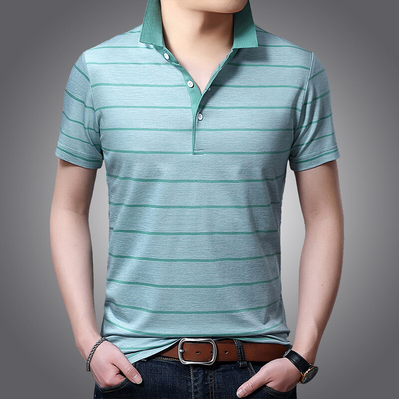 梵克公牛春夏新款棉质珠地布短袖男士polo衫上衣商务休闲简约翻领t恤