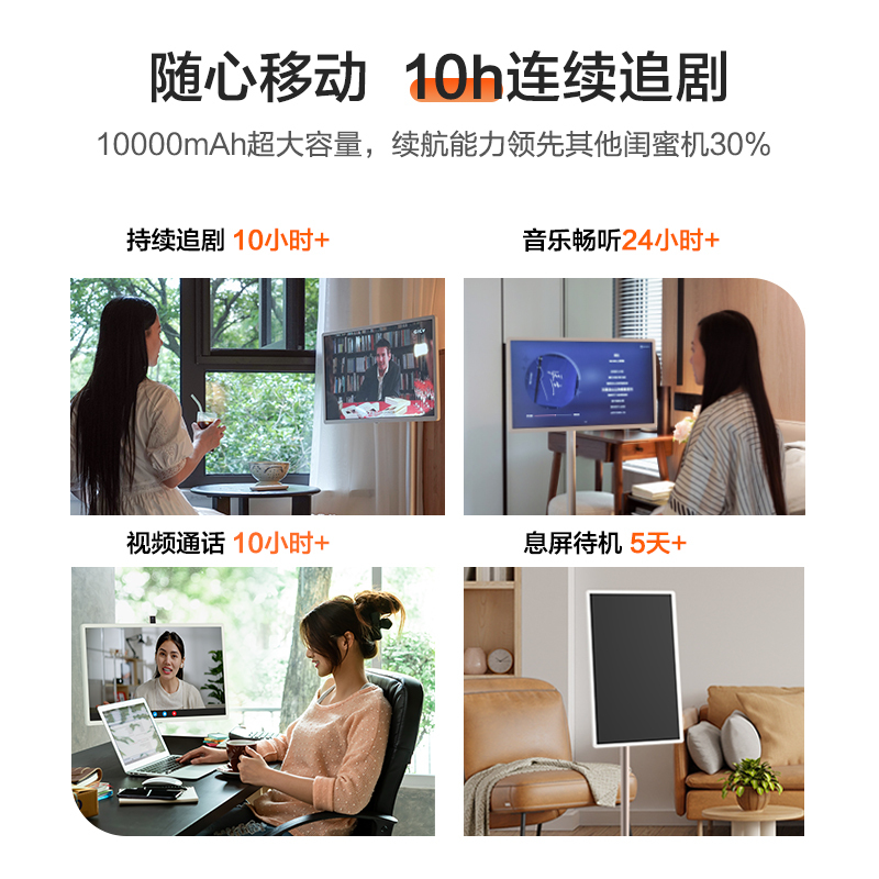 海信超能闺蜜机移动智慧屏随心屏长续航移动电视 27X7N