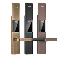 亚太天能(TENON)微信智能指纹锁锌合金家用指纹密码锁电子门锁V1w 钛黑(标准版)适配ios;Android