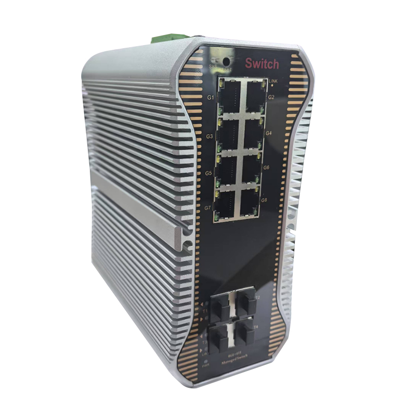 迪信光谱 工业以太网4光8电全千兆网管交换机 OYD-S2212-4F-EI 台高清大图
