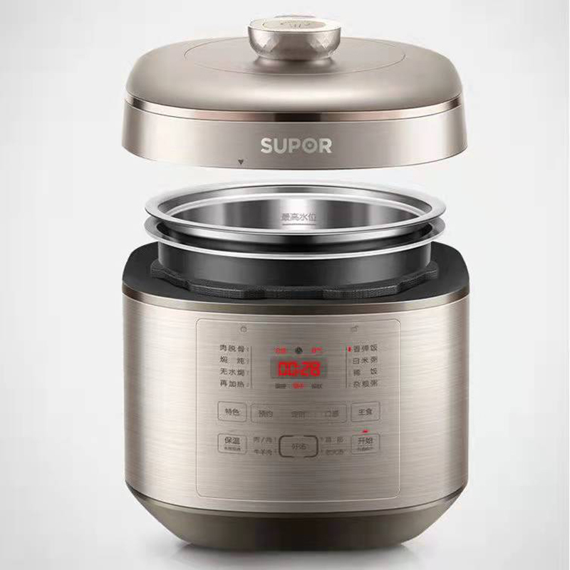 苏泊尔(SUPOR)电压力锅 SY-50FC08 家用智能5L升高压锅304不锈钢内胆 全自动精钢球釜双胆