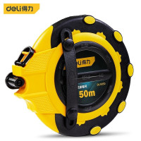 得力（deli）3倍速盒式皮卷尺工地测量尺测距尺50m DL9950