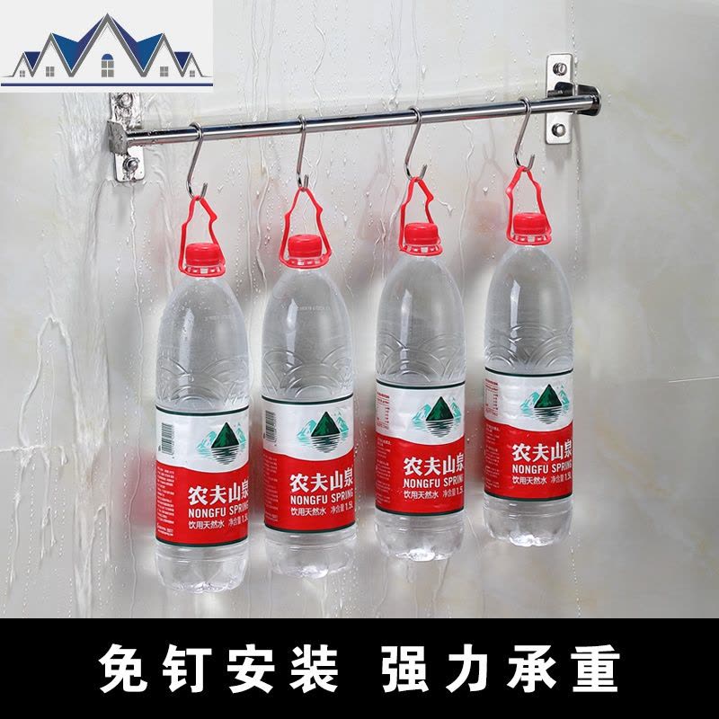 浴室免打孔不锈钢拖鞋架厕所挂鞋沥水挂架宿舍放鞋子收纳壁挂 三维工匠收纳层架图片