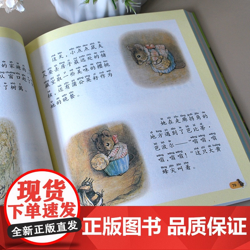 彼得兔的故事 陪伴孩子成长的经典绘本6-8-9-10-15岁儿童文学少儿一二三四五年级小学生课外阅读读物教辅籍正版长江少高清大图