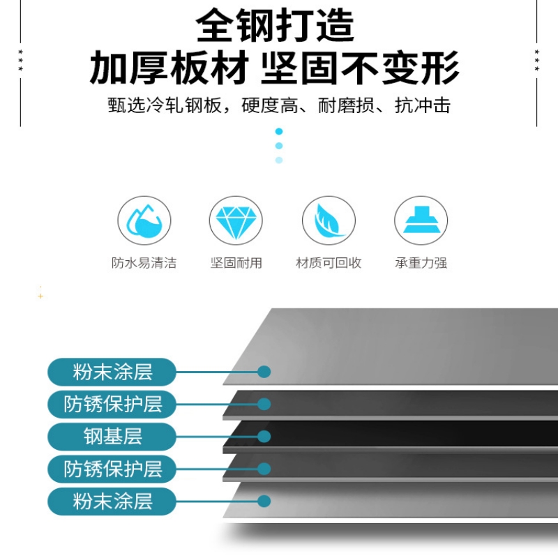 戴劲 内务柜更衣柜储物柜带抽屉挂衣柜物品收纳柜 内务柜A款高清大图