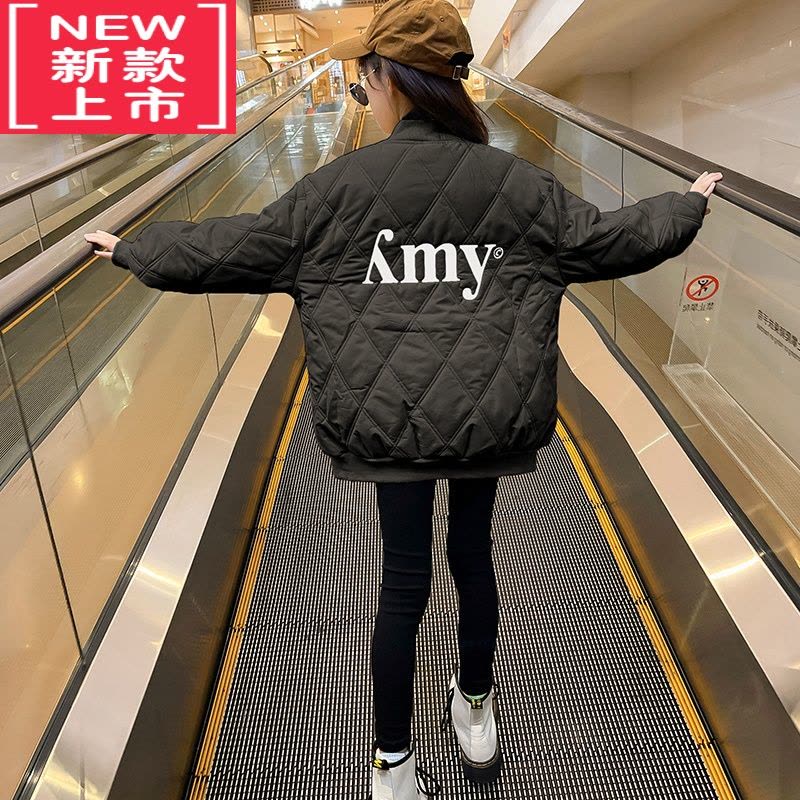 可莉允女童轻薄棉服秋冬款22新款儿童初冬外套棒球服女大童短款棉衣潮图片
