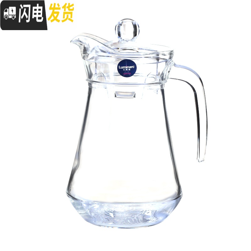 三维工匠家用耐热玻璃鸭嘴壶果汁饮料壶可高温凉水瓶冷大容量 冰蓝鸭嘴壶1.3+杯刷凉水壶高清大图