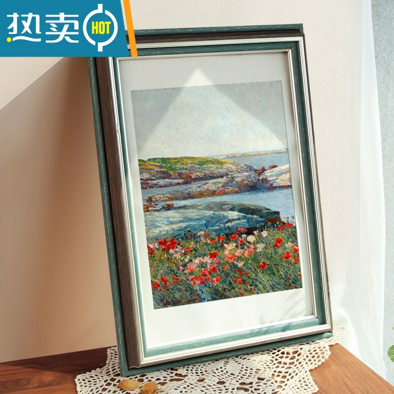 敬平装裱挂墙创意美式画框创意5075厘米大相框定制20 24 36寸16 4开8k 浩青 24寸挂式[可放50.8*60