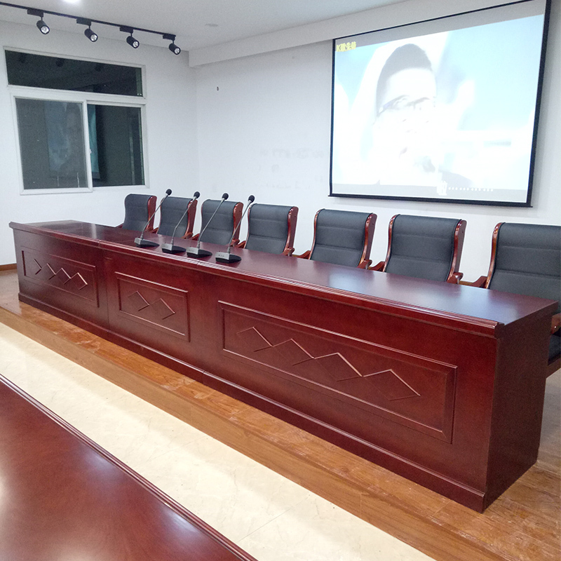金扎特 办公家具会议室发言台会场演讲台条形桌会议桌大型会议前排长桌子 0.8*0.6*0.75