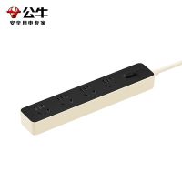 公牛(bull)GN-Z1041奶油色全长1.8米大学生宿舍开学习插座多功能快充usb多孔延长线超薄插排