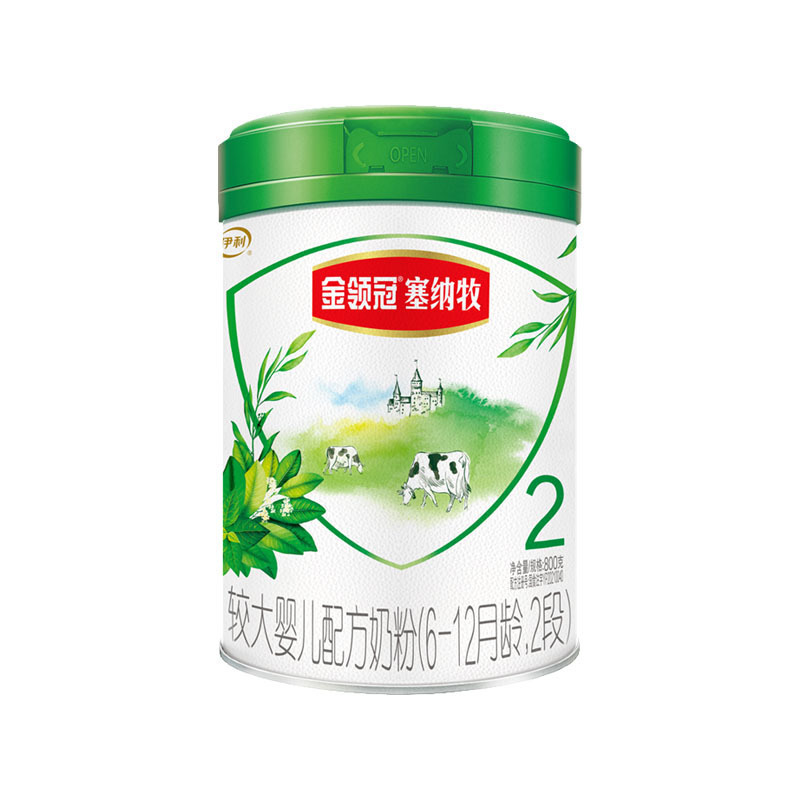 伊利(YILI)金领冠塞纳牧较大婴儿配方奶粉(6-12月龄,2段)800克(新旧包装随机发货)高清大图