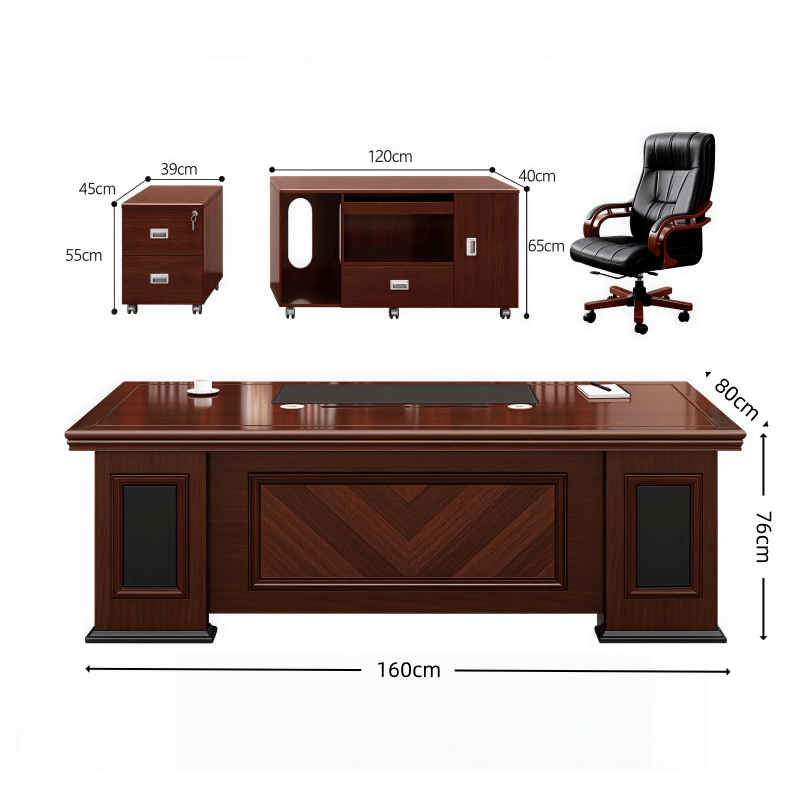 亿洛莱 班台+椅 1.6m 套高清大图