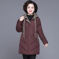 迪鲁奥（DILUAO)40岁50岁妈妈穿的羽绒服妈妈秋冬装外套2021新款中老年女大码中年_169 4XL(建议155-170斤左右) 咖啡色