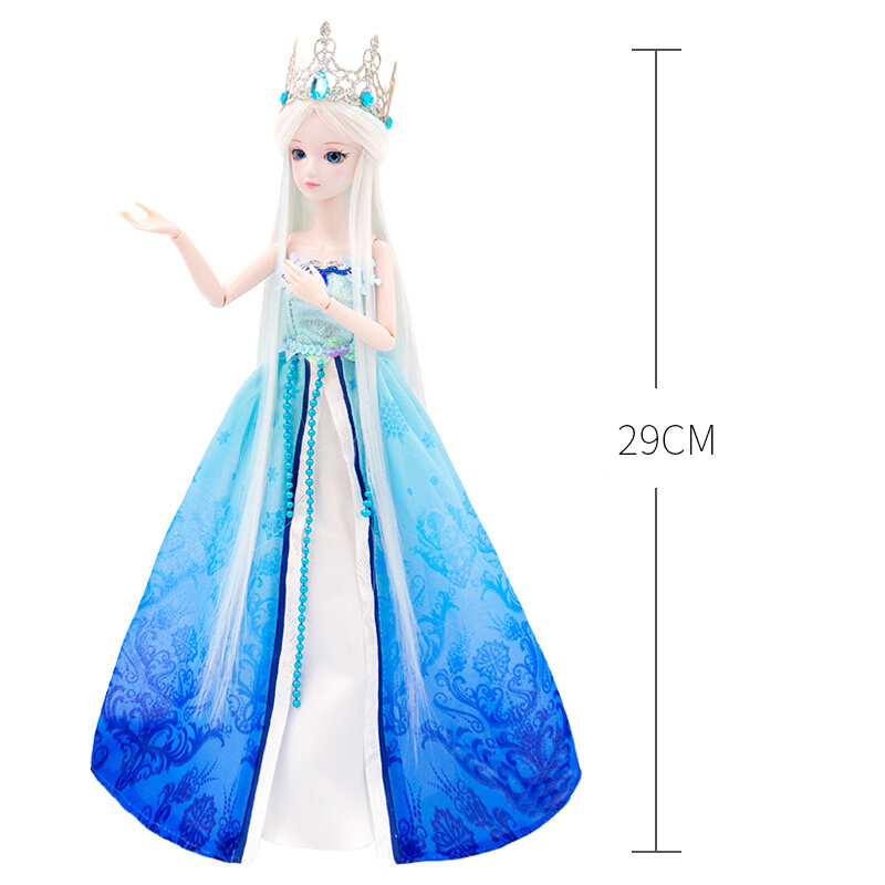 正品叶罗丽娃娃小灵夜萝莉仙子冰公主女孩玩具29cm娃娃冰公主