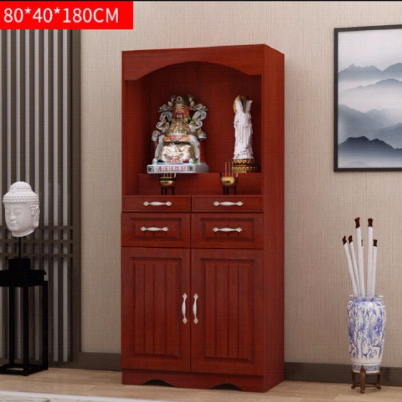 佛龛带立柜财神爷关公供奉桌供台家用现代简约观音菩萨神龛佛柜