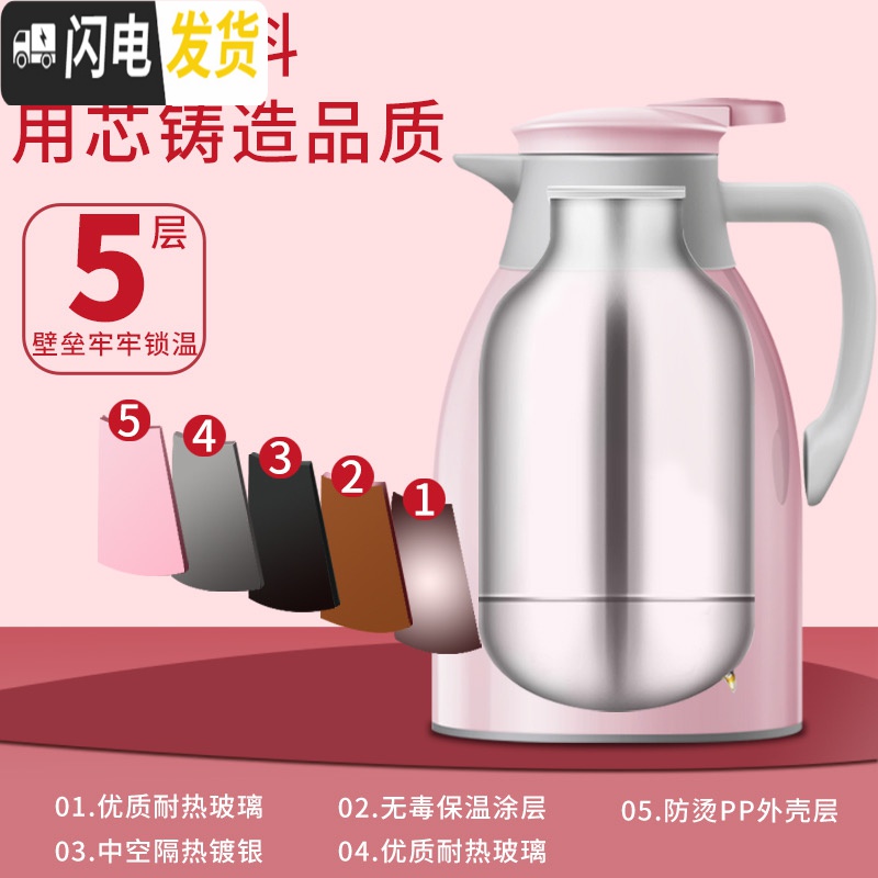 三维工匠保温壶水壶大容量家用热水瓶学生用宿舍暖水瓶暖瓶杯小型开水暖壶 1.0生肖鼠-中国红高清大图