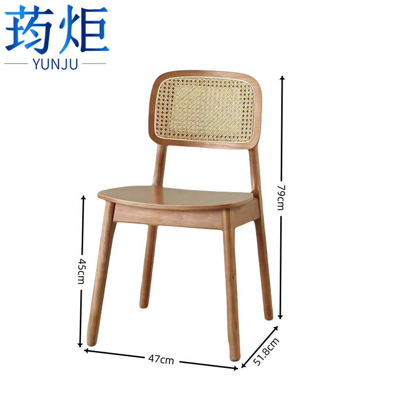 荺炬休闲椅实木面把高清大图