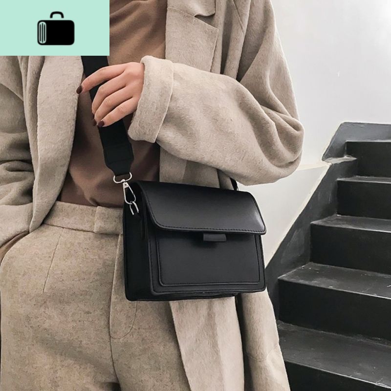 chic包包女2019新款韩版休闲百搭简约秋冬单肩斜挎复古港风小方包new