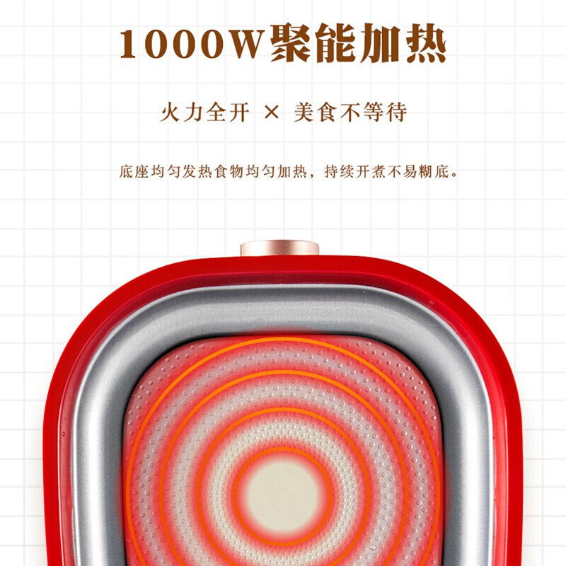 苏泊尔(SUPOR)H2222FK621 3L多用途锅电火锅多功能家用电煮锅电炒锅电热锅(配蒸笼) 单位:个高清大图