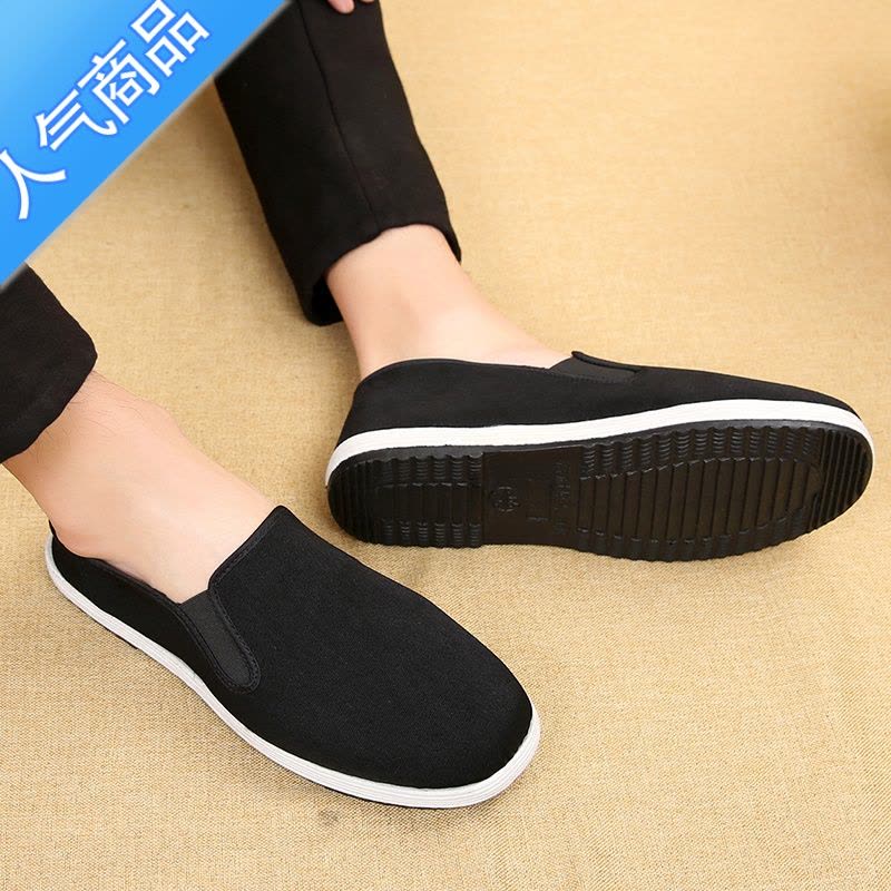 SUNTEK老北京布鞋男士千层底防滑聚氨酯休闲鞋冬季父亲鞋保暖加绒棉鞋男图片