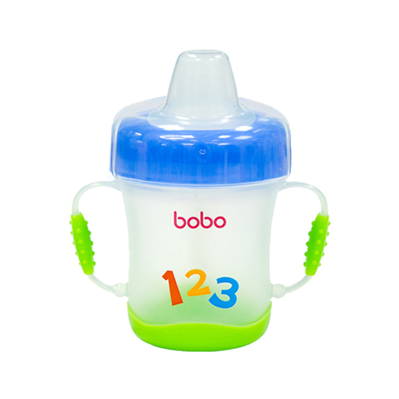 乐儿宝(bobo)安全软嘴杯PP学饮杯水杯水壶 170ML橙色 适用年龄6个月以上