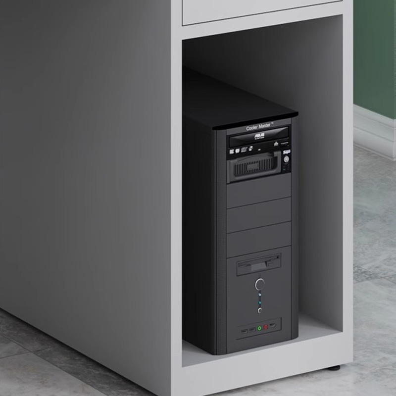 东升顺钢制桌子办公桌铁皮桌电脑桌五斗一空1.4m高清大图