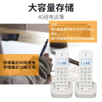 飞利浦（PHILIPS）无绳电话机座机 无线座机子母机 办公家用 DCTG160duo(白色)