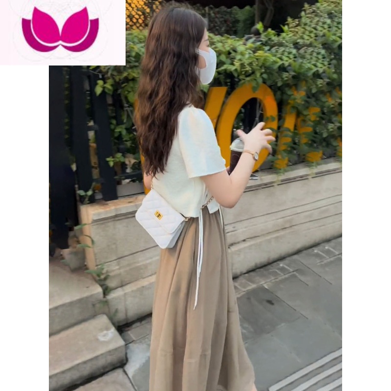 七斓轻熟风裙子港味盐系穿搭上衣套成套搭配女装半身裙时尚套装高清大图