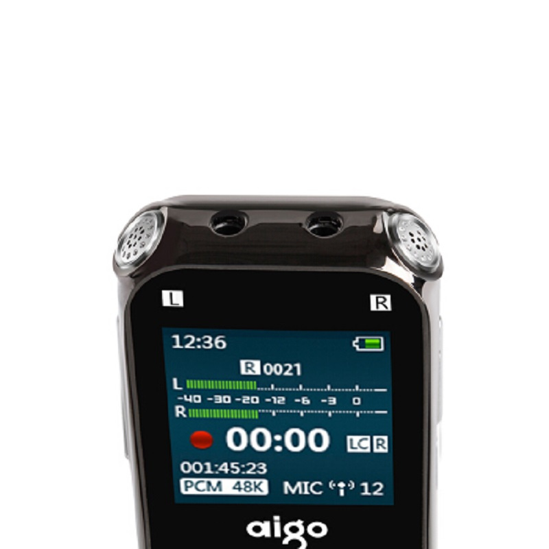 爱国者(aigo)R5522 16G 锖色录音笔 微型 专业高清远距降噪 声控 学习/会议采访取证录音 PCM高品质