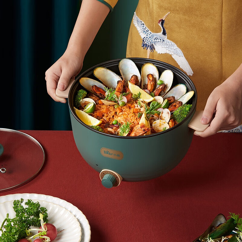 小熊电火锅3L家用学煮面锅多功能锅DRG-C30H1高清大图