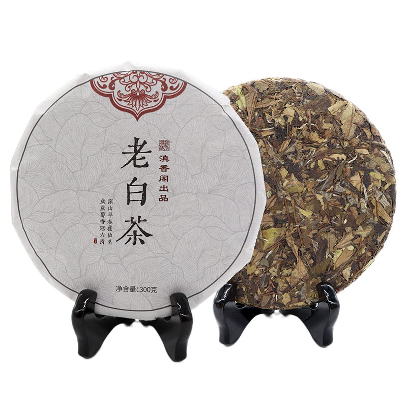 滇香阁7年+福鼎白茶老白茶300g茶饼正品保证可溯源地理标志产品