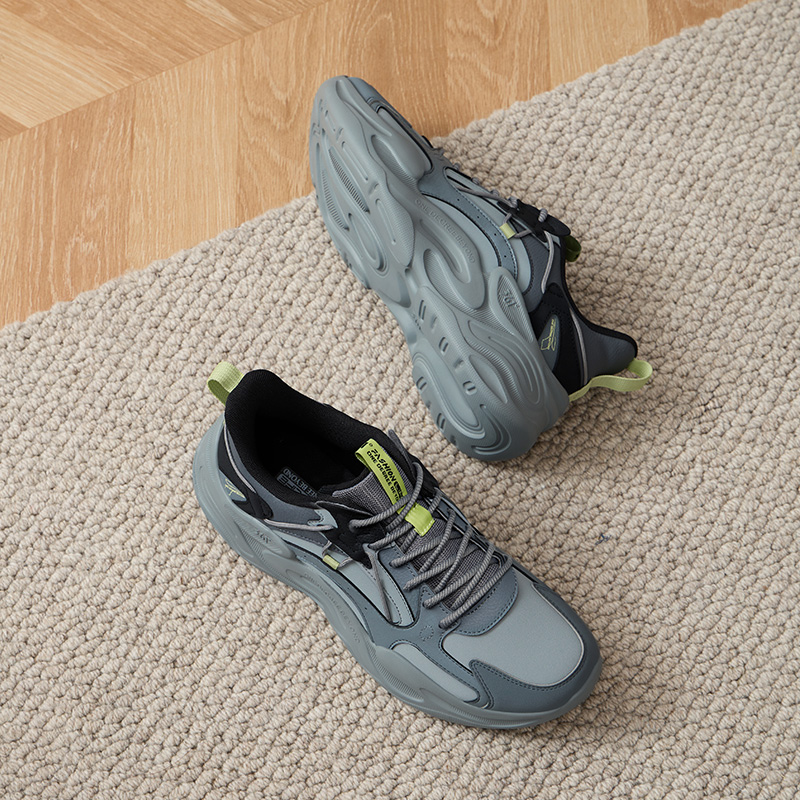 澎湃丨361°男鞋运动鞋新款革面休闲鞋男士软底复古老爹鞋子高清大图