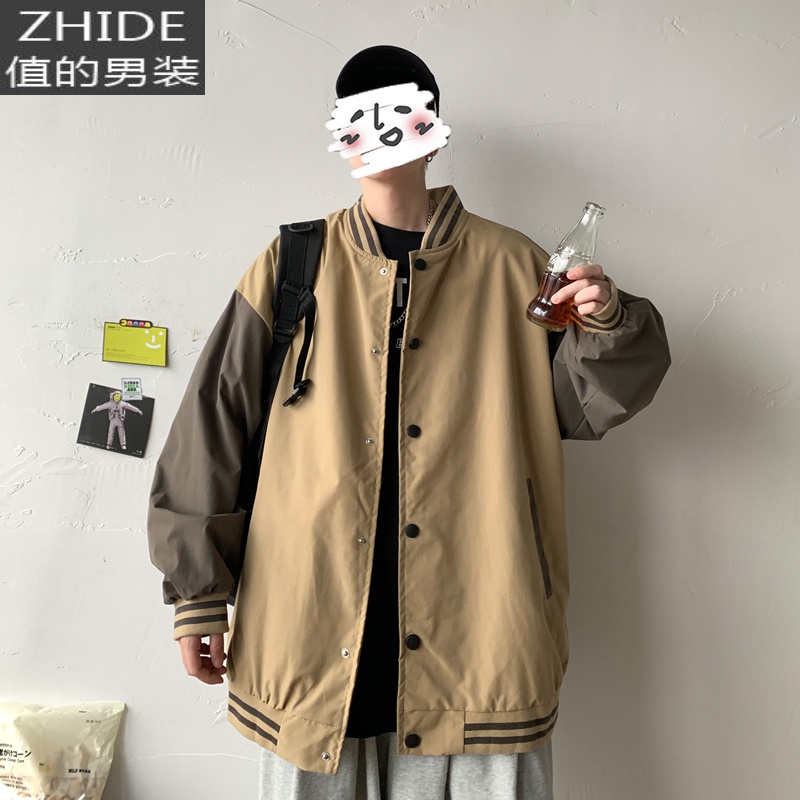SUNTEK棒球服外套男春季宽松帅气潮流夹克原宿风潮牌港风百搭休闲上衣服夹克高清大图