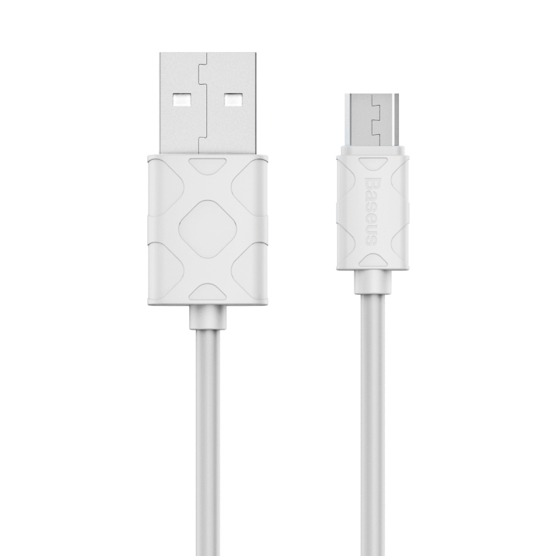 倍思（Baseus）1m 安卓数据线 MICRO USB 2. 0快充 华为 三星 小米 OPPO 魅族电源线等 白色