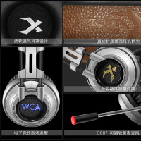 西伯利亚 K9 电竞游戏耳机头戴式usb7.1声道重低音七彩发光电脑耳麦绝地求生吃鸡 铁灰色