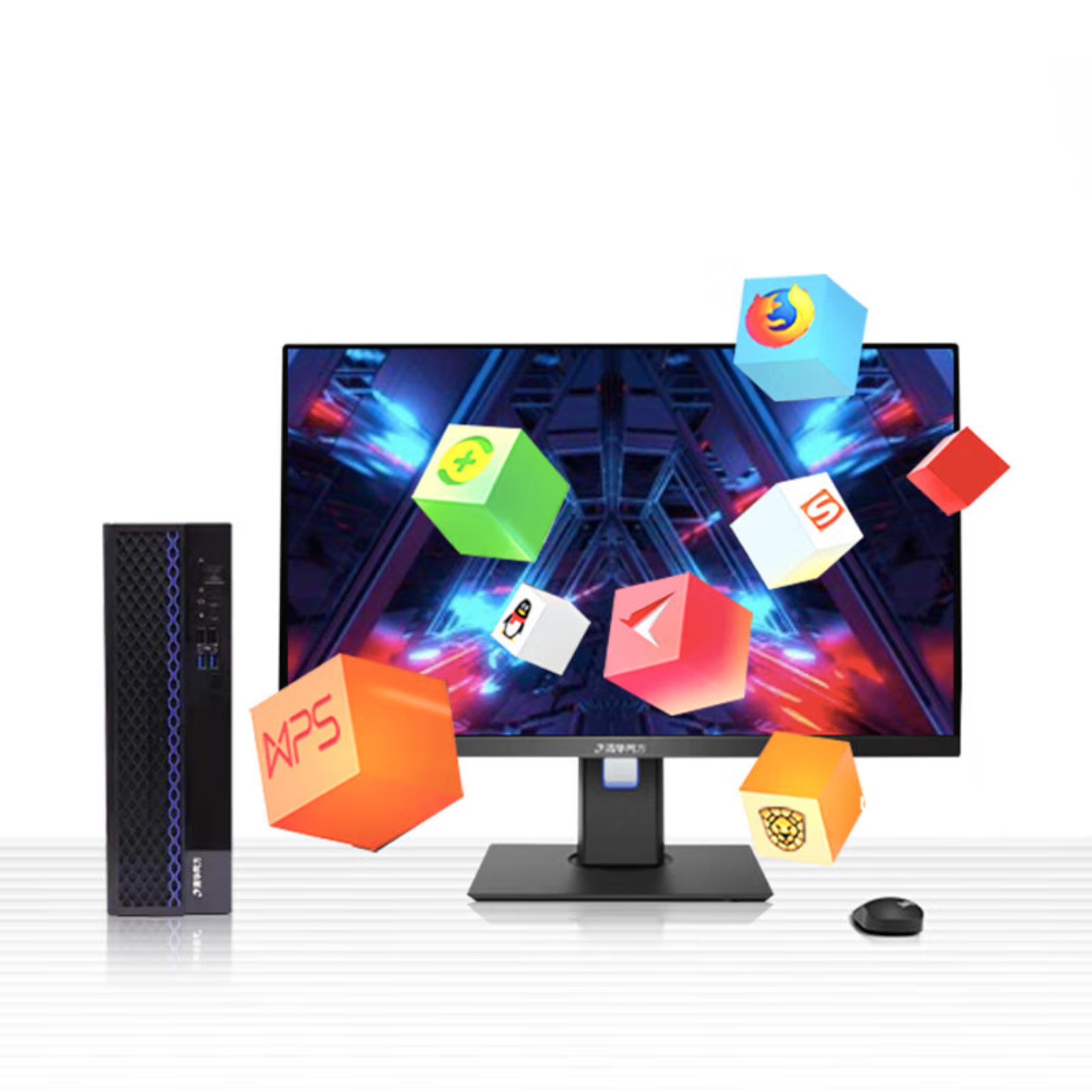 清华同方信创 超翔JL630-V001 国产台式机电脑 龙芯3A5000 16GB 512G 1G(专用+WPS+OFD高清大图