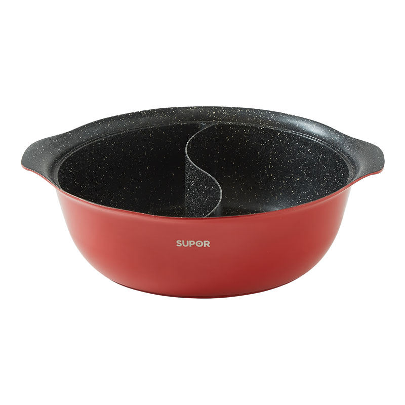苏泊尔(SUPOR) 星星石不粘家用简约复合锅底鸳鸯火锅 ET28SAP01 28cm高清大图