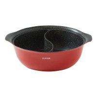 苏泊尔(SUPOR) 星星石不粘家用简约复合锅底鸳鸯火锅 ET28SAP01 28cm