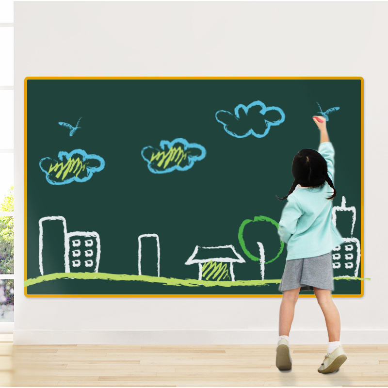 酷乐家の涂鸦 儿童涂鸦画板宝宝画画墙膜办公家用教学挂式小黑板贴纸 经济套装(无磁膜)90*60cm