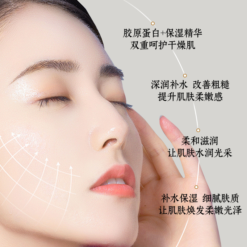 正彩焕亮胶原蛋白面膜保湿抗皱女士分体式白变透紧致面膜婴童儿童面霜乳霜高清大图