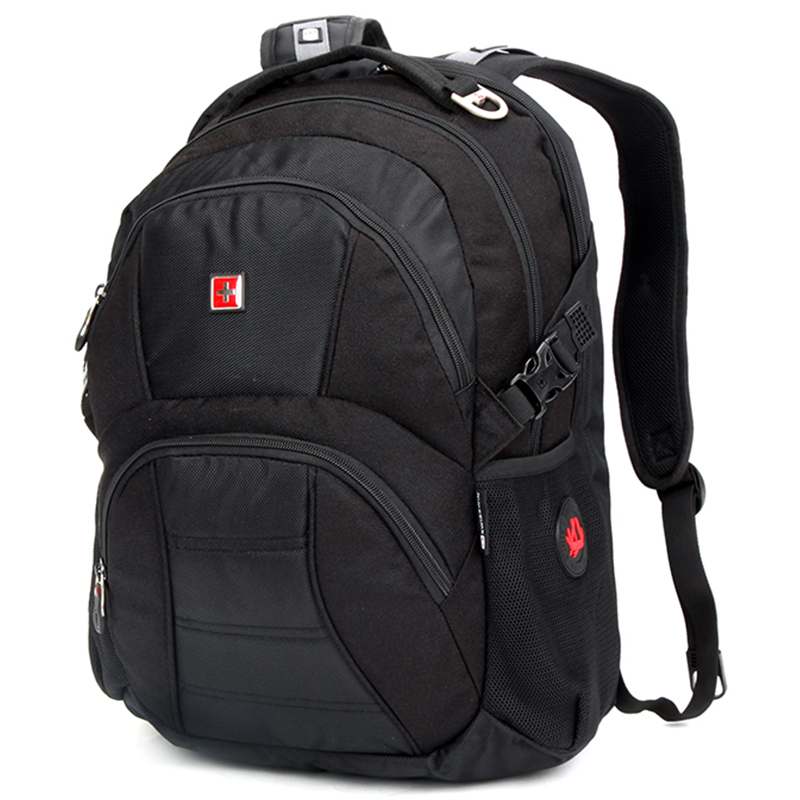 swisswin双肩电脑背包商务双肩电脑背包sw1908i黑色