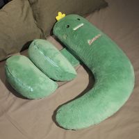 孕妇枕头护腰侧睡侧卧枕夹腿睡觉抱枕神器孕期托腹靠枕睡枕女生 绿色恐龙 单枕148厘米