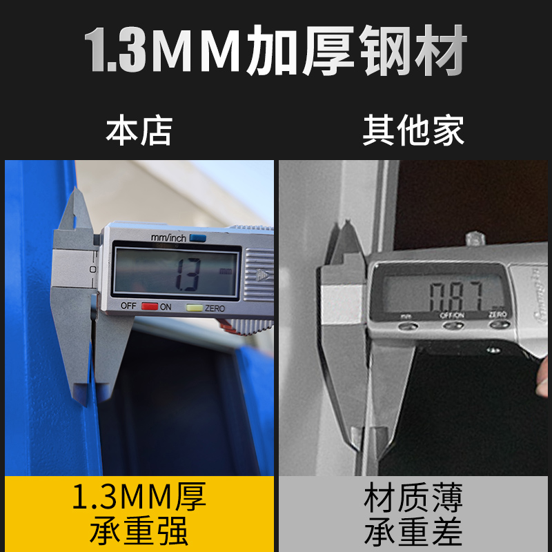 汉诺鑫威重型工具柜车间用双开门储物柜加厚五金收纳箱抽屉式铁皮刀具柜子高清大图