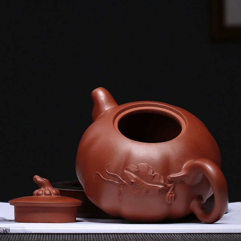功夫道宜兴紫砂壶瓜壶茶具原矿茶壶钱陶峰手制手工家用泡茶壶