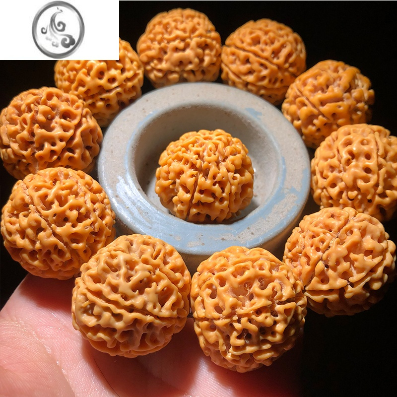 jimi姜黄皮印尼金刚菩提手串男士女大金刚菩提子佛珠手链七7八8瓣原籽