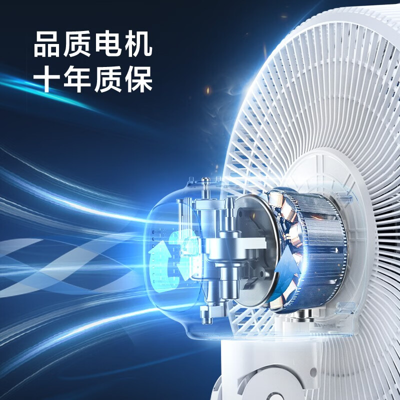 美的(Midea)电风扇风扇落地扇家用台立两用轻音电扇台扇小风扇办公室电风扇 7叶SAF30AC 珍珠白高清大图